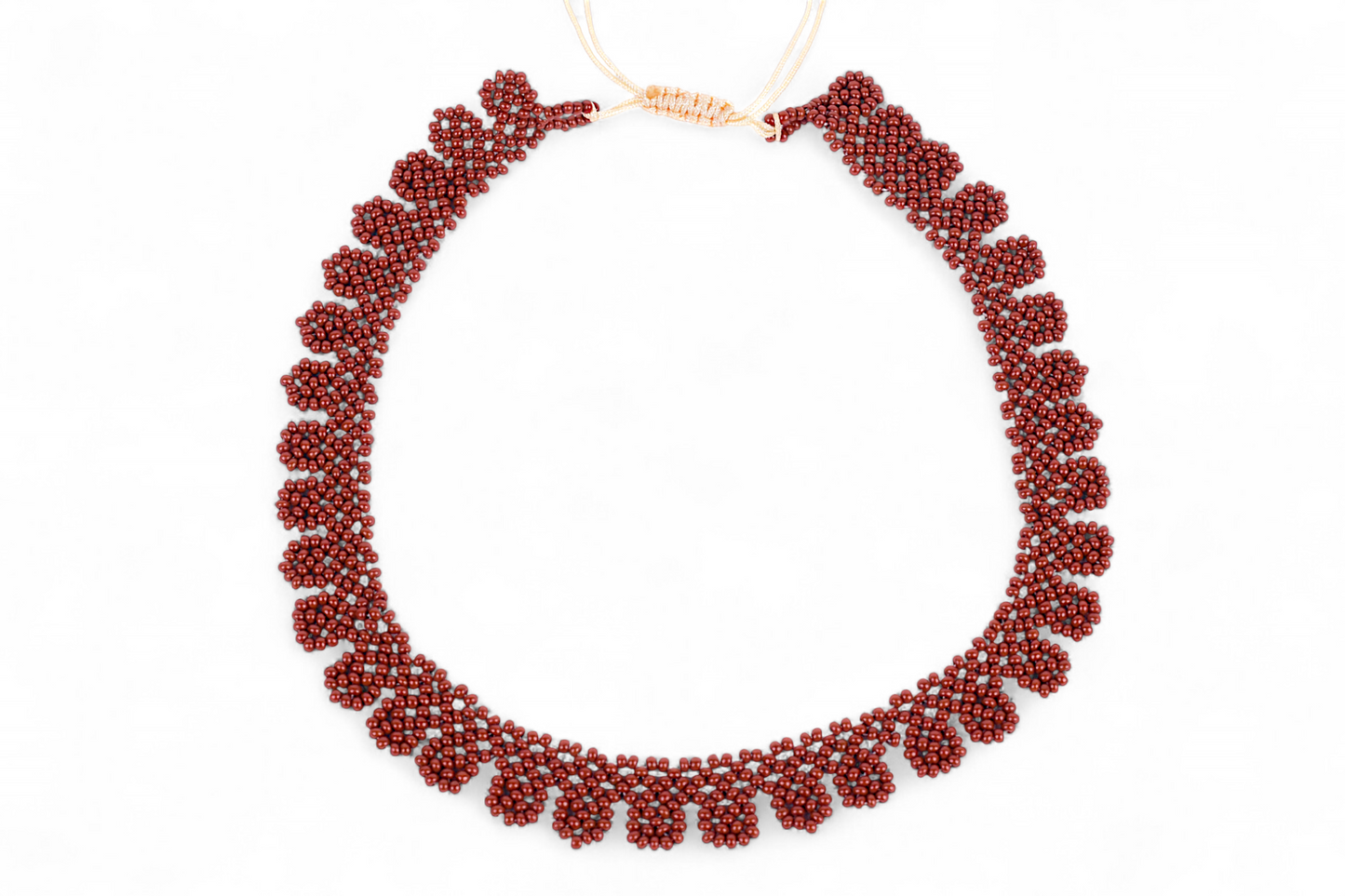 Brown Beaded Chocker Necklace (Medium)