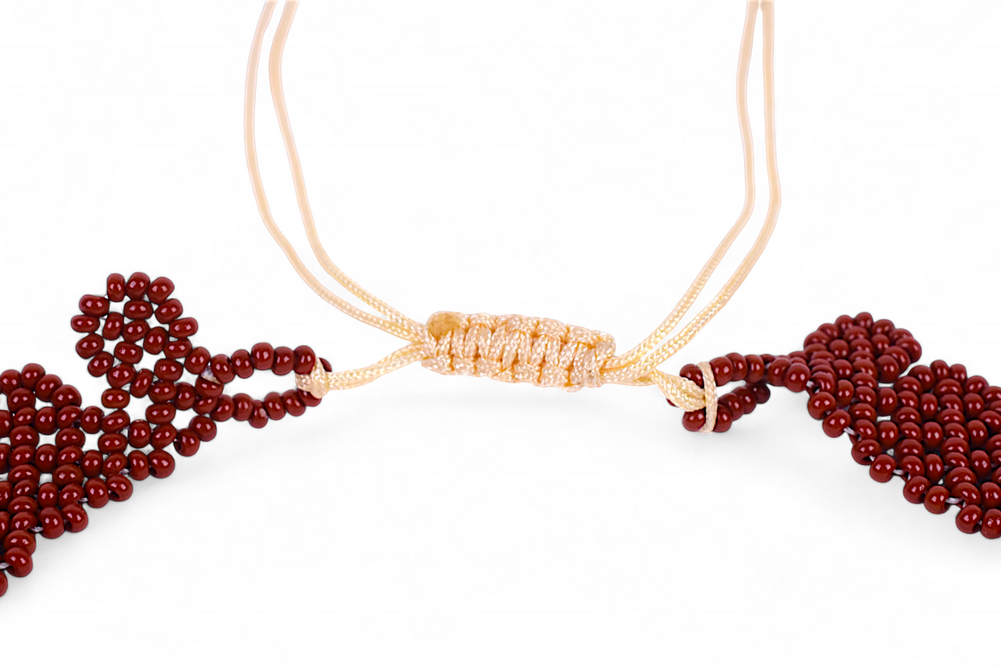 Brown Beaded Chocker Necklace (Medium)