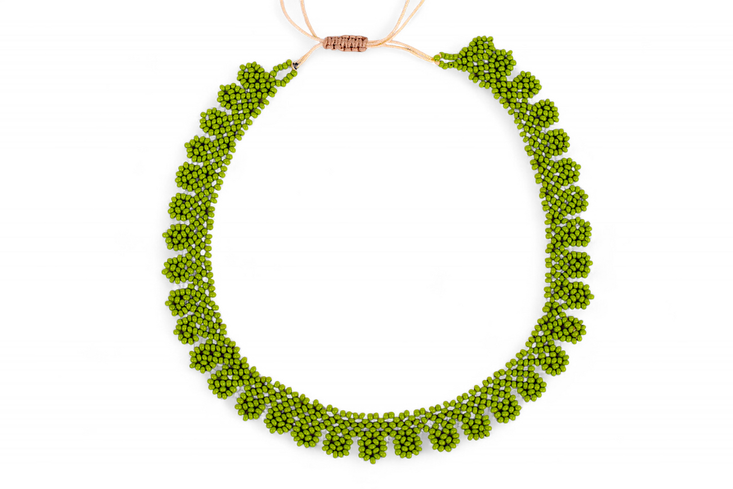 Green Beaded Chocker Necklace (Medium)