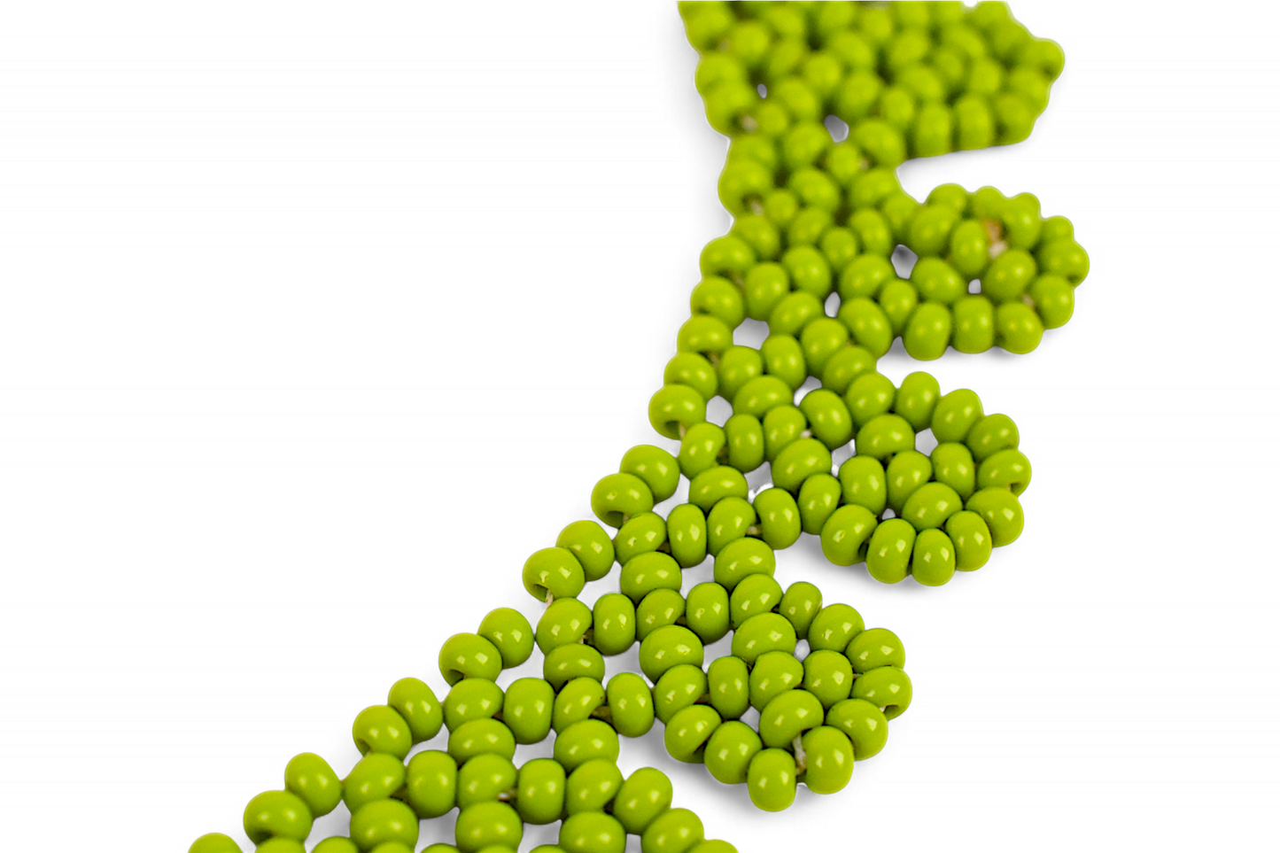 Green Beaded Chocker Necklace (Medium)