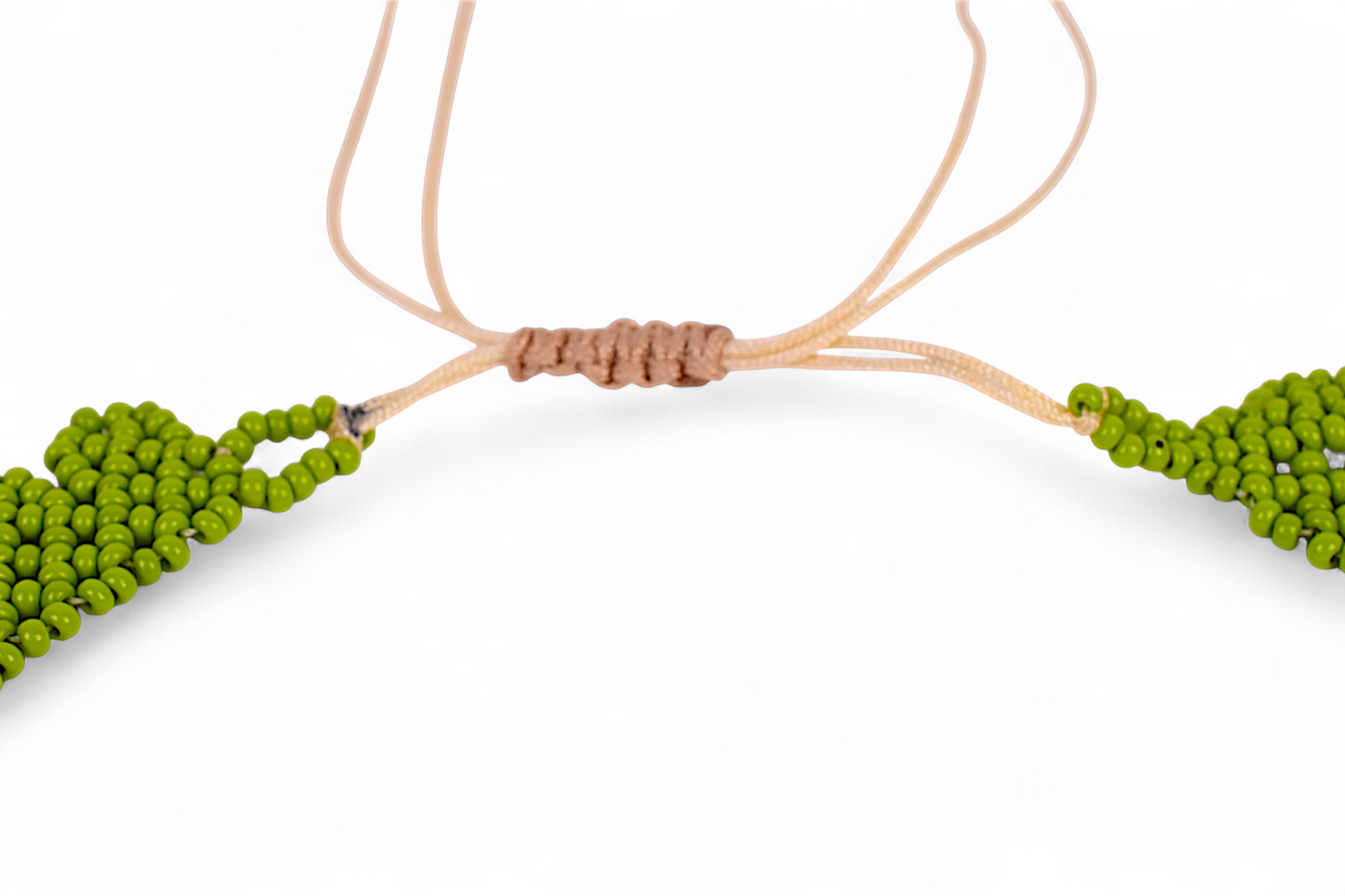 Green Beaded Chocker Necklace (Medium)