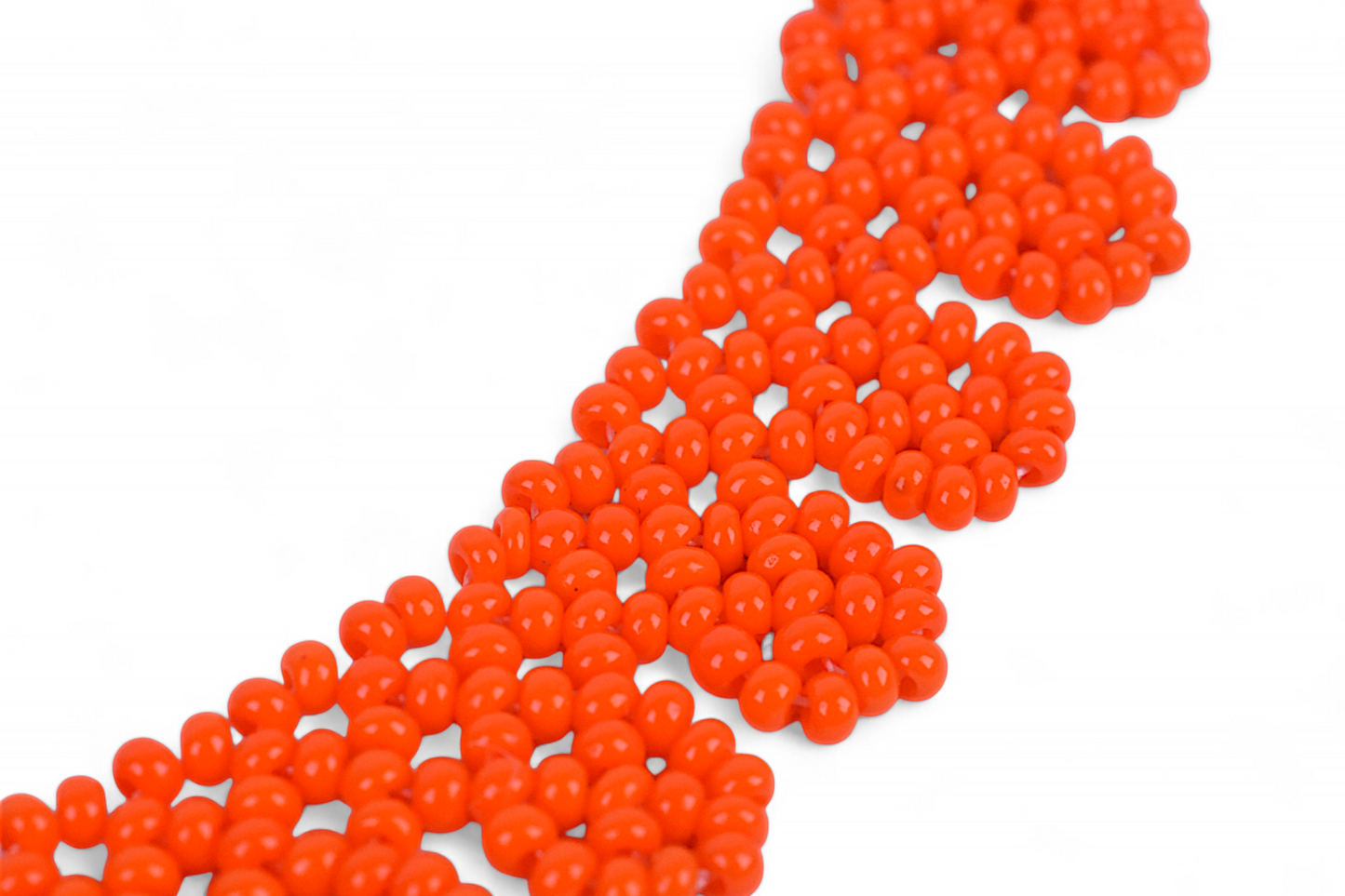 Orange Beaded Chocker Necklace (Medium)