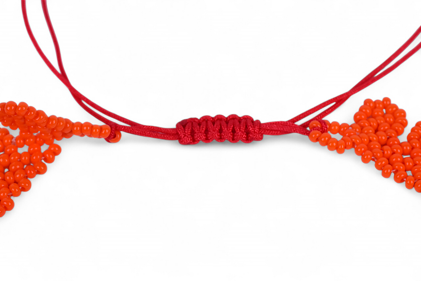 Orange Beaded Chocker Necklace (Medium)