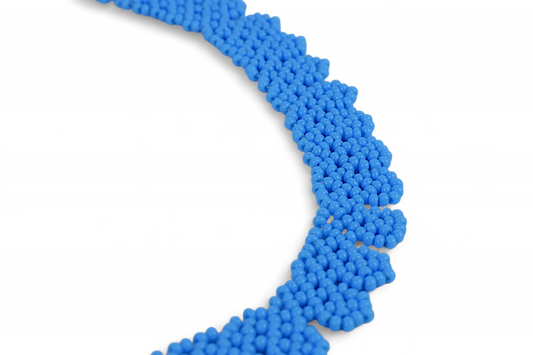 Blue Beaded Chocker Necklace (Medium)