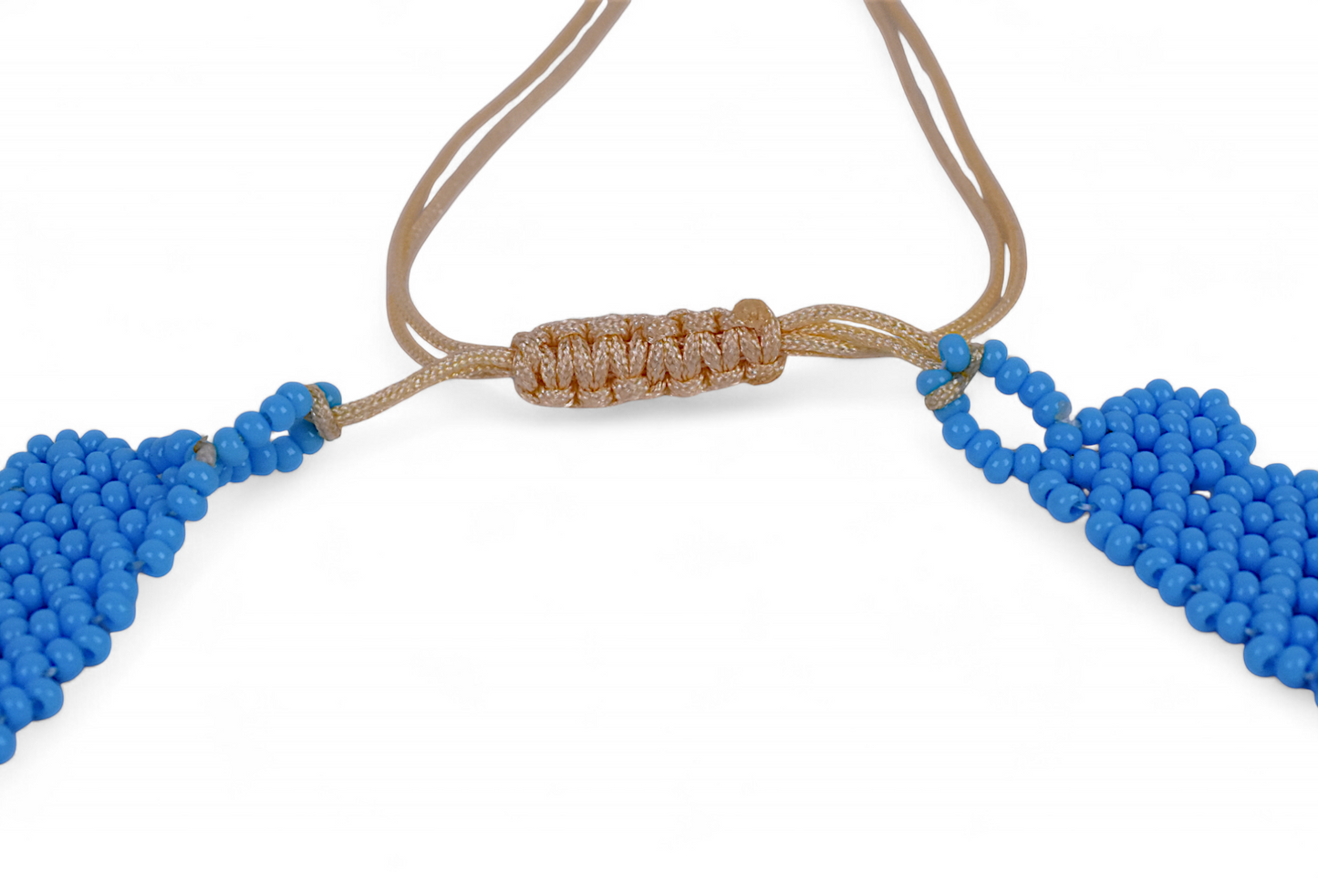 Blue Beaded Chocker Necklace (Medium)