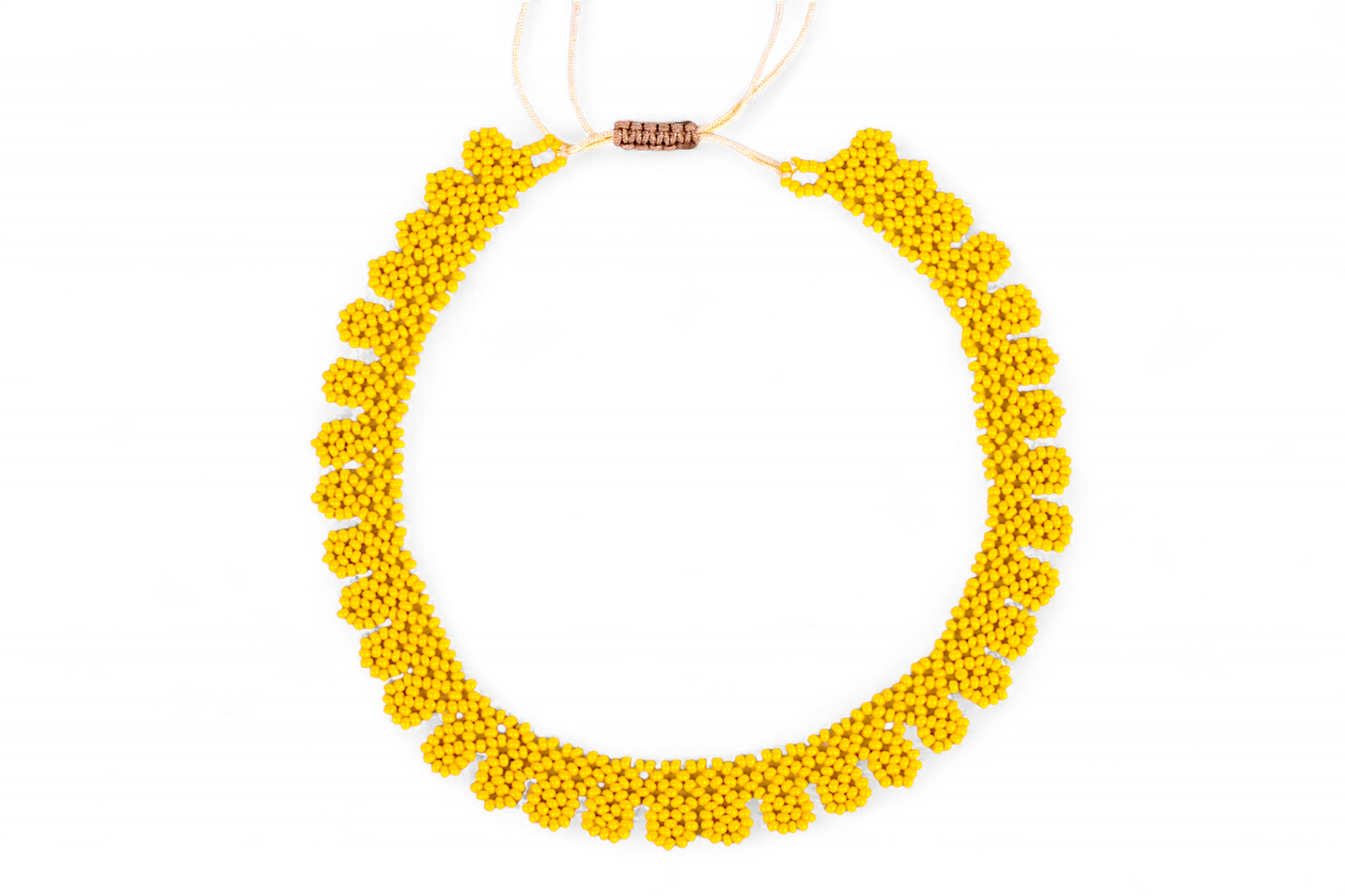 Yellow Beaded Chocker Necklace (Medium)