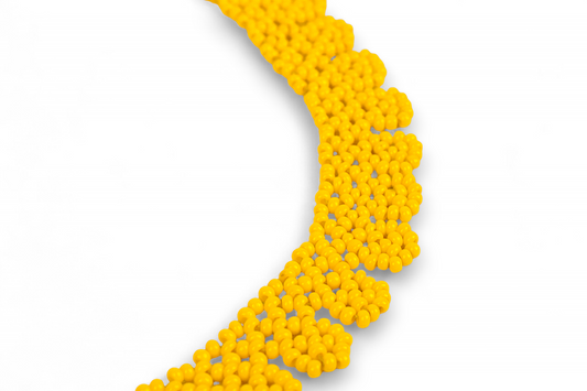 Yellow Beaded Chocker Necklace (Medium)