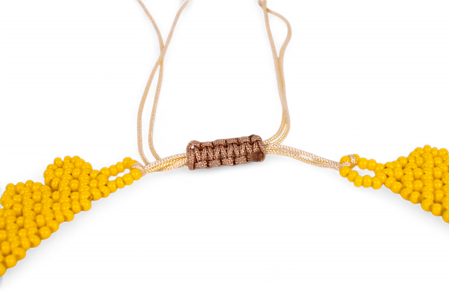 Yellow Beaded Chocker Necklace (Medium)