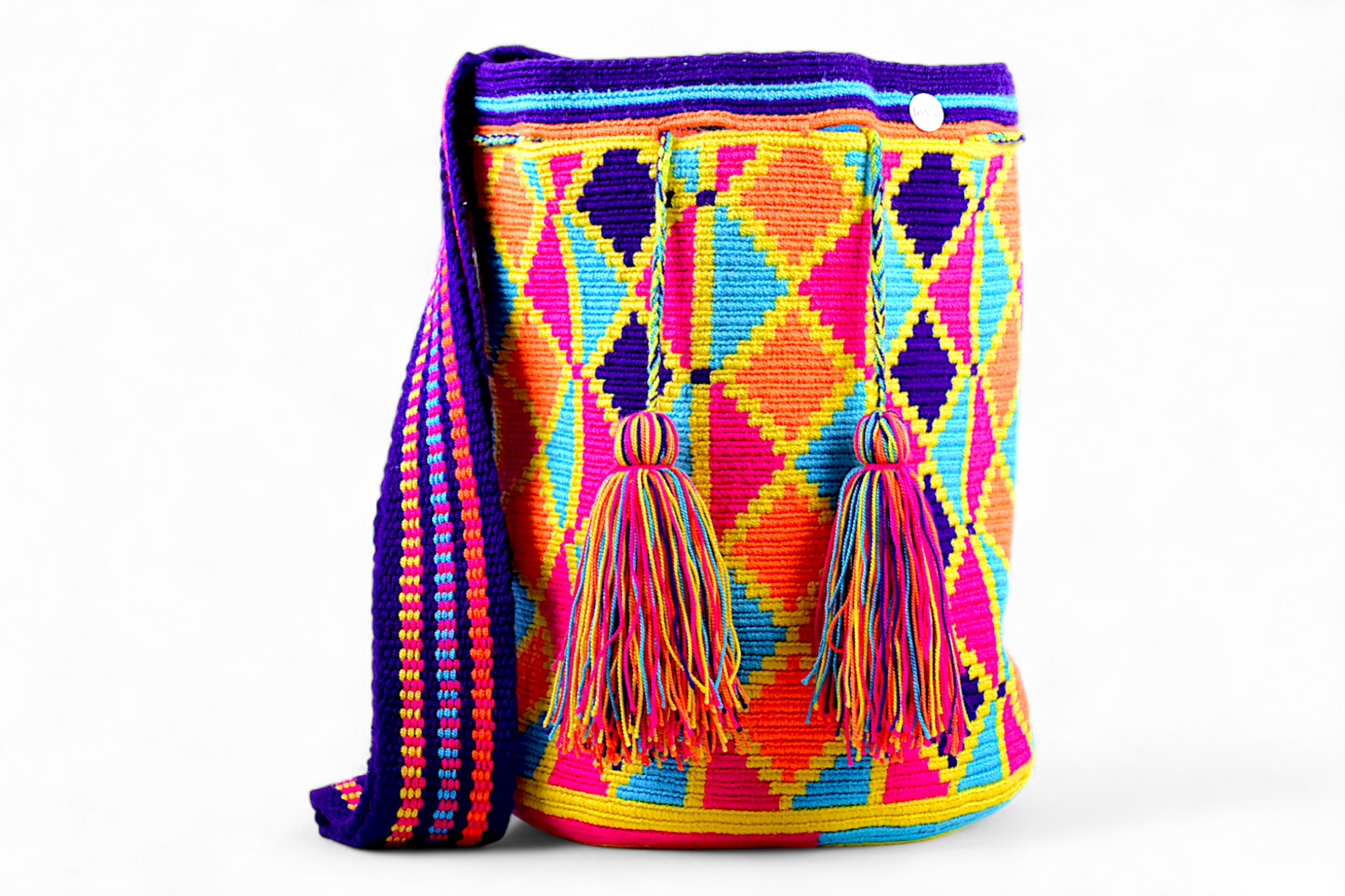 Large Multi Colour Diamond Bag