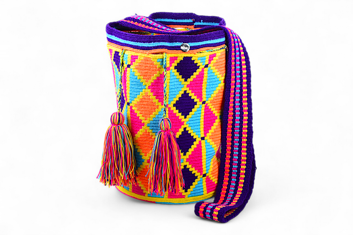 Large Multi Colour Diamond Bag