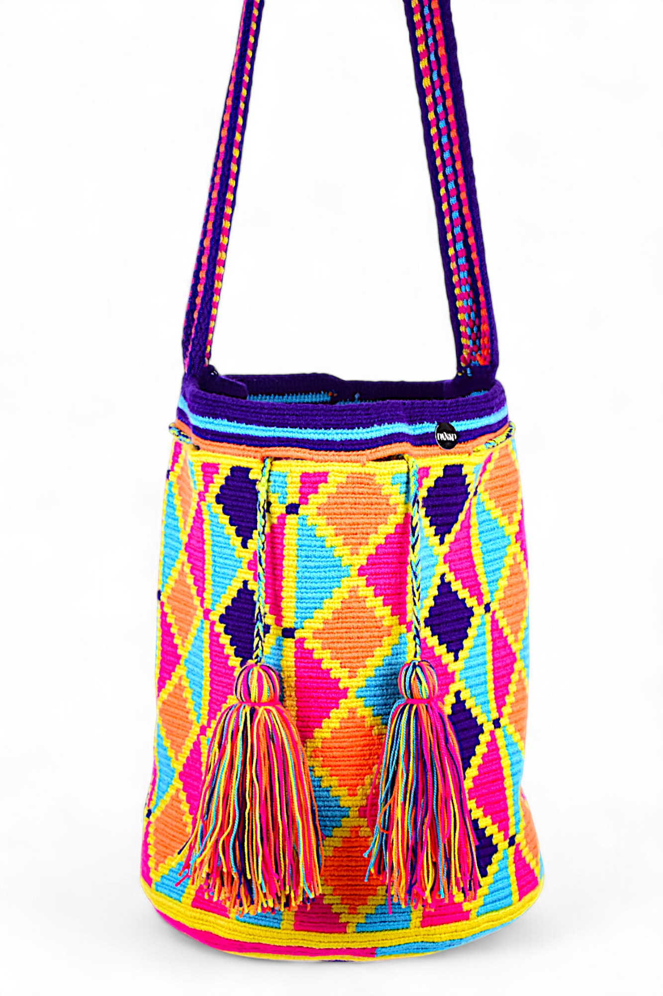 Large Multi Colour Diamond Bag