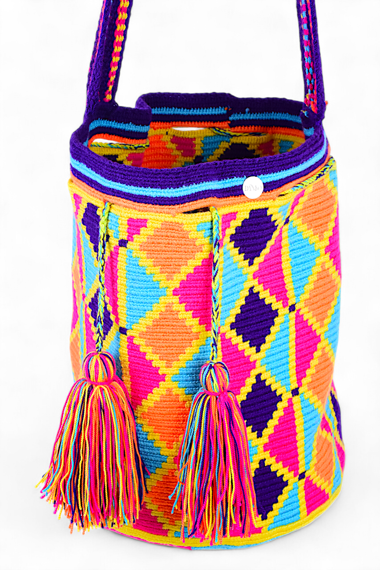 Large Multi Colour Diamond Bag