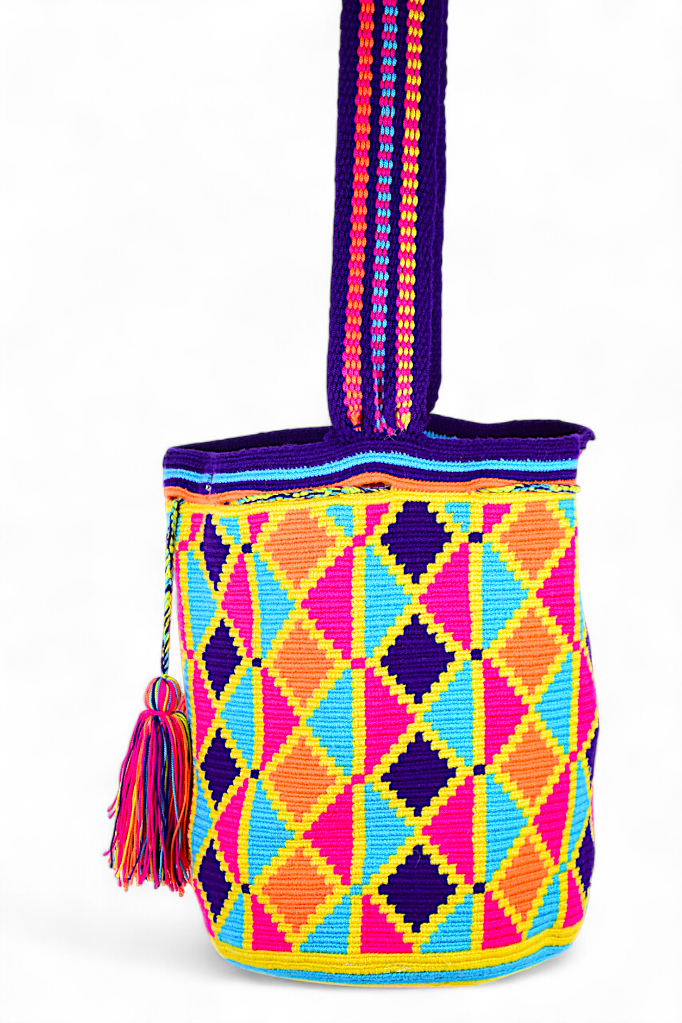 Large Multi Colour Diamond Bag