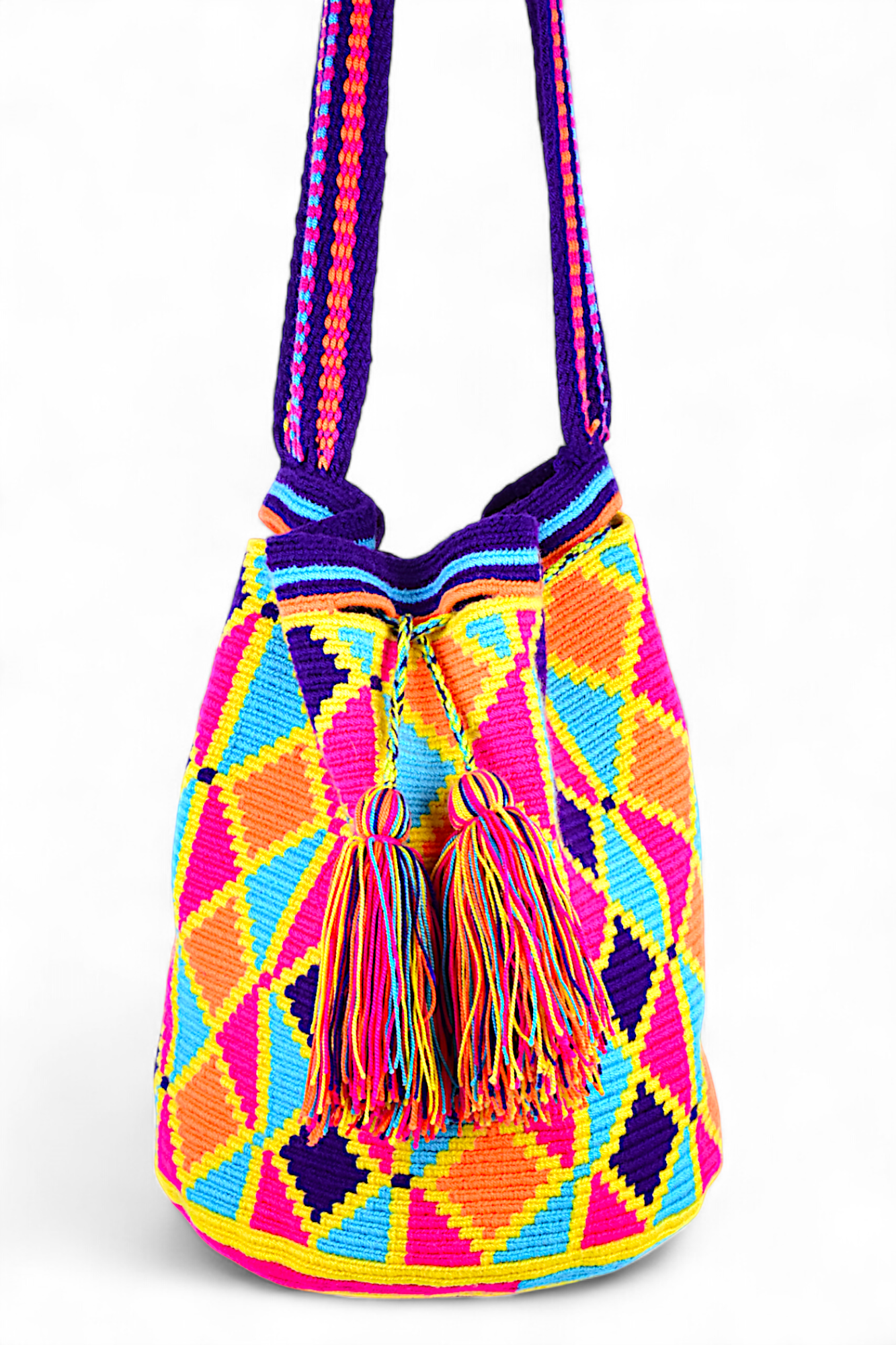 Large Multi Colour Diamond Bag