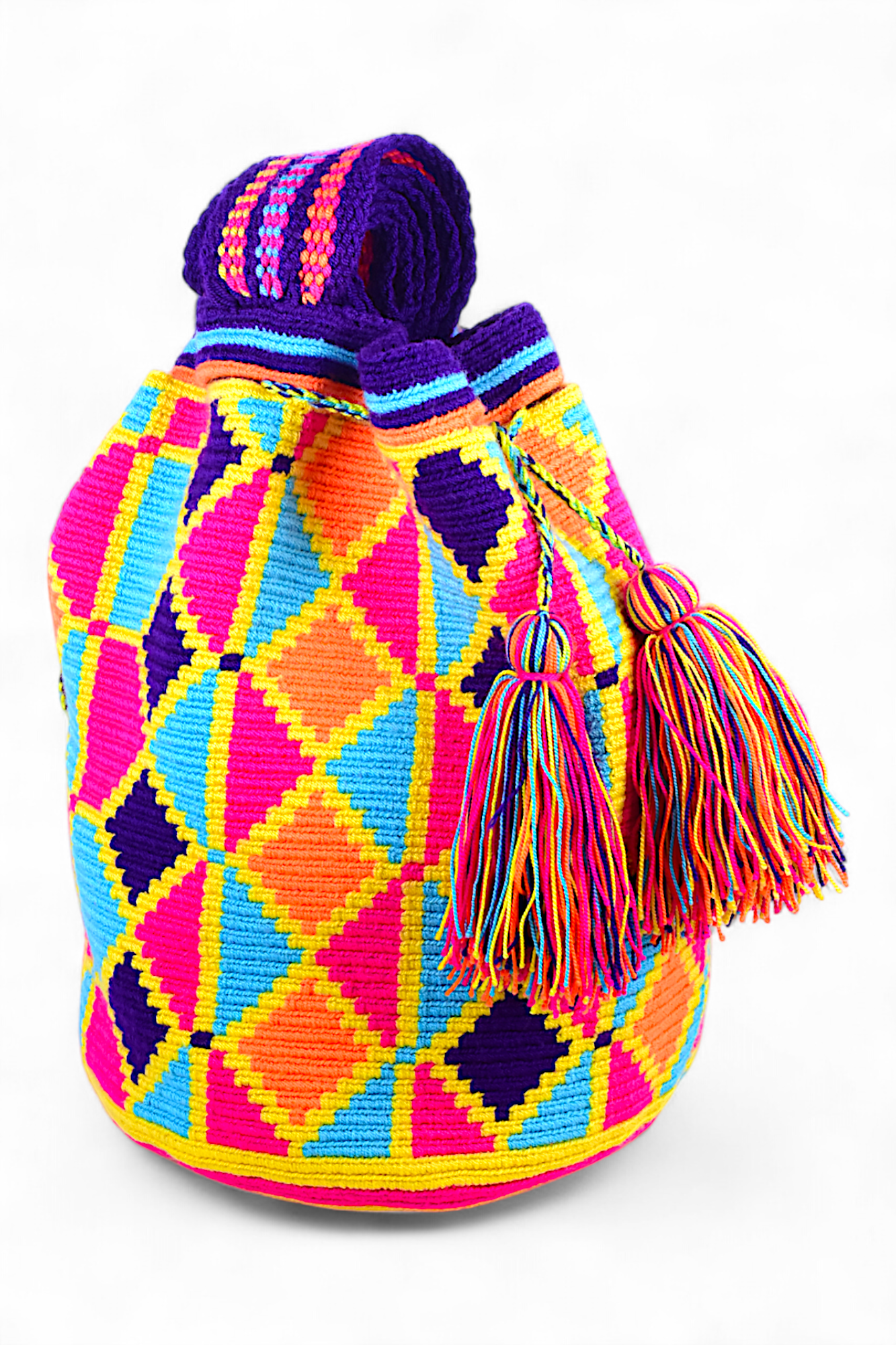 Large Multi Colour Diamond Bag