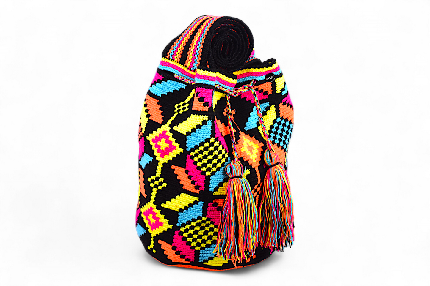 Large Boho Bucket Bag with Multi Colour  Design