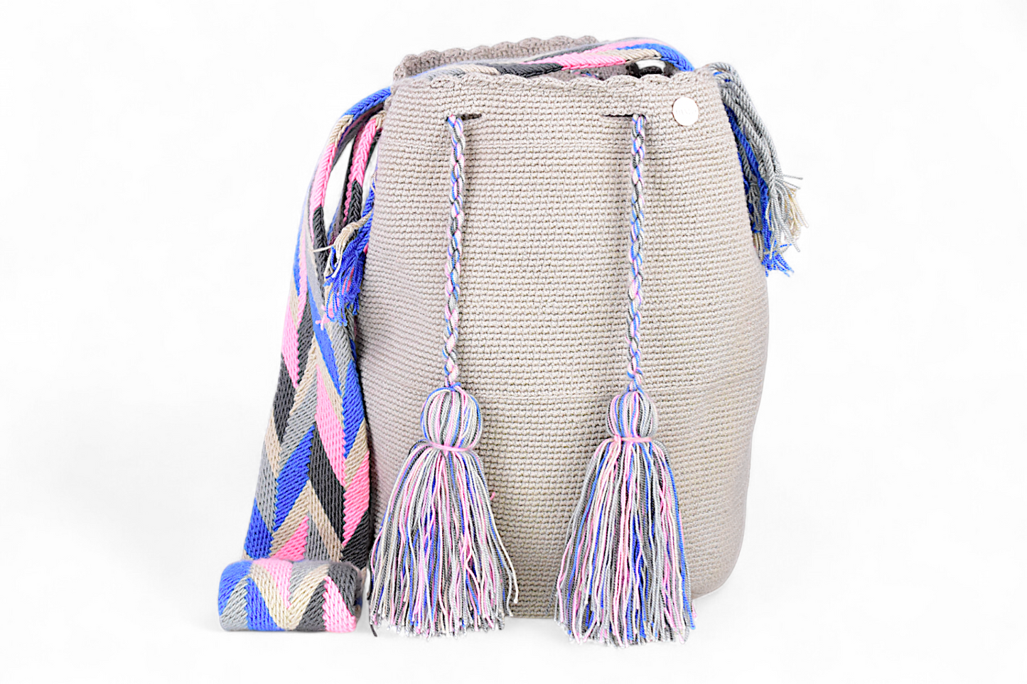 Large Light Grey Crocht Bag