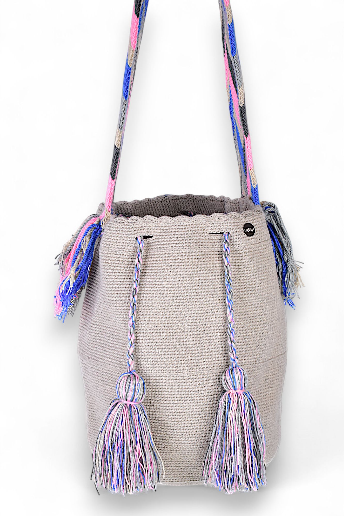 Large Light Grey Crocht Bag