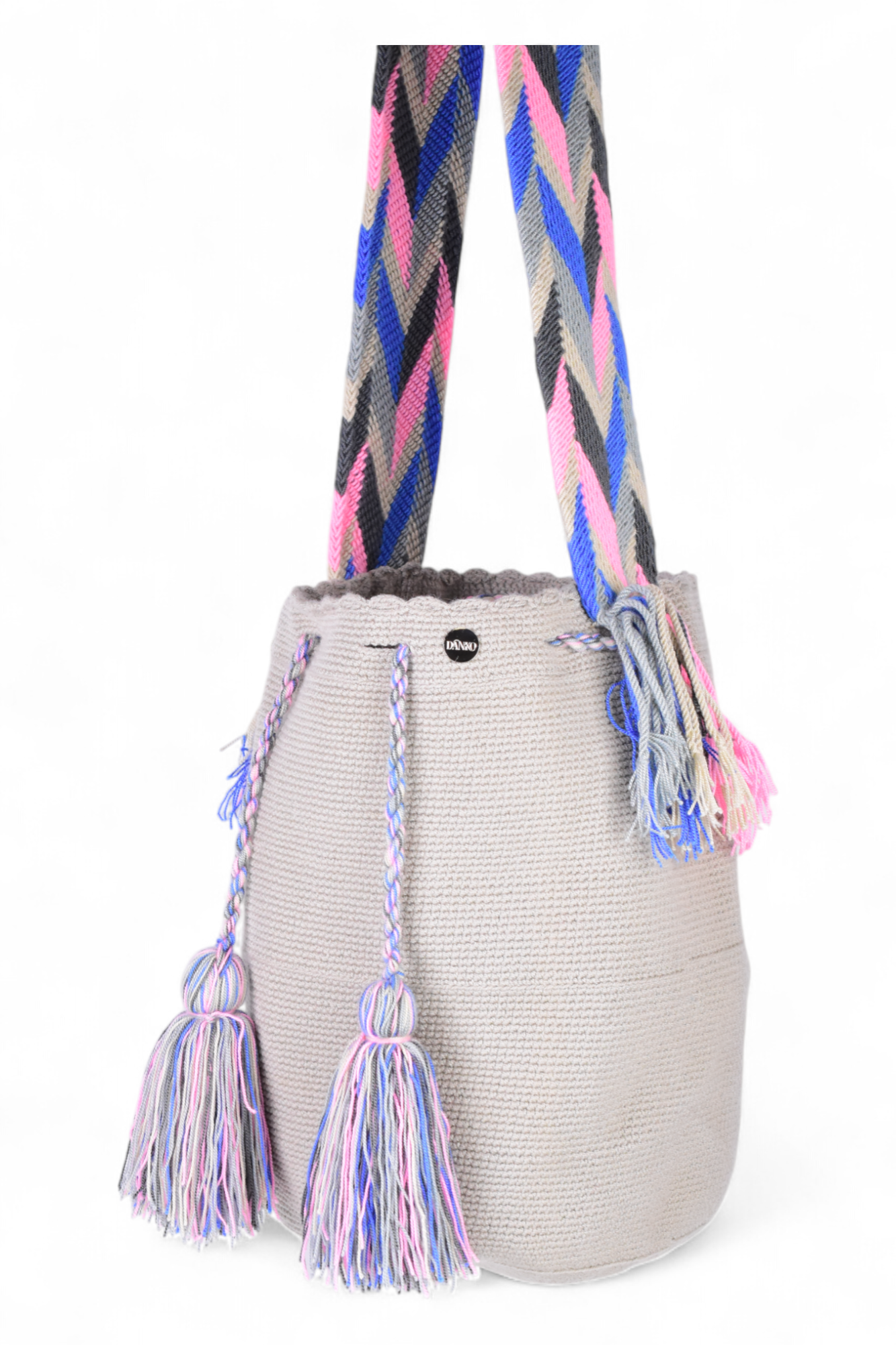 Large Light Grey Crocht Bag