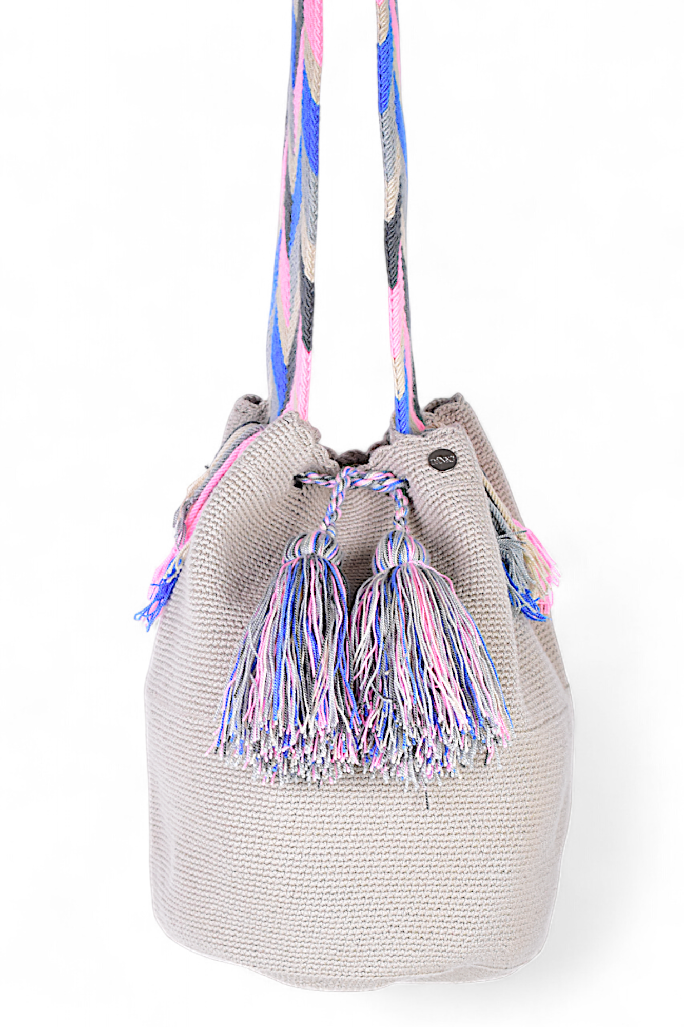 Large Light Grey Crocht Bag