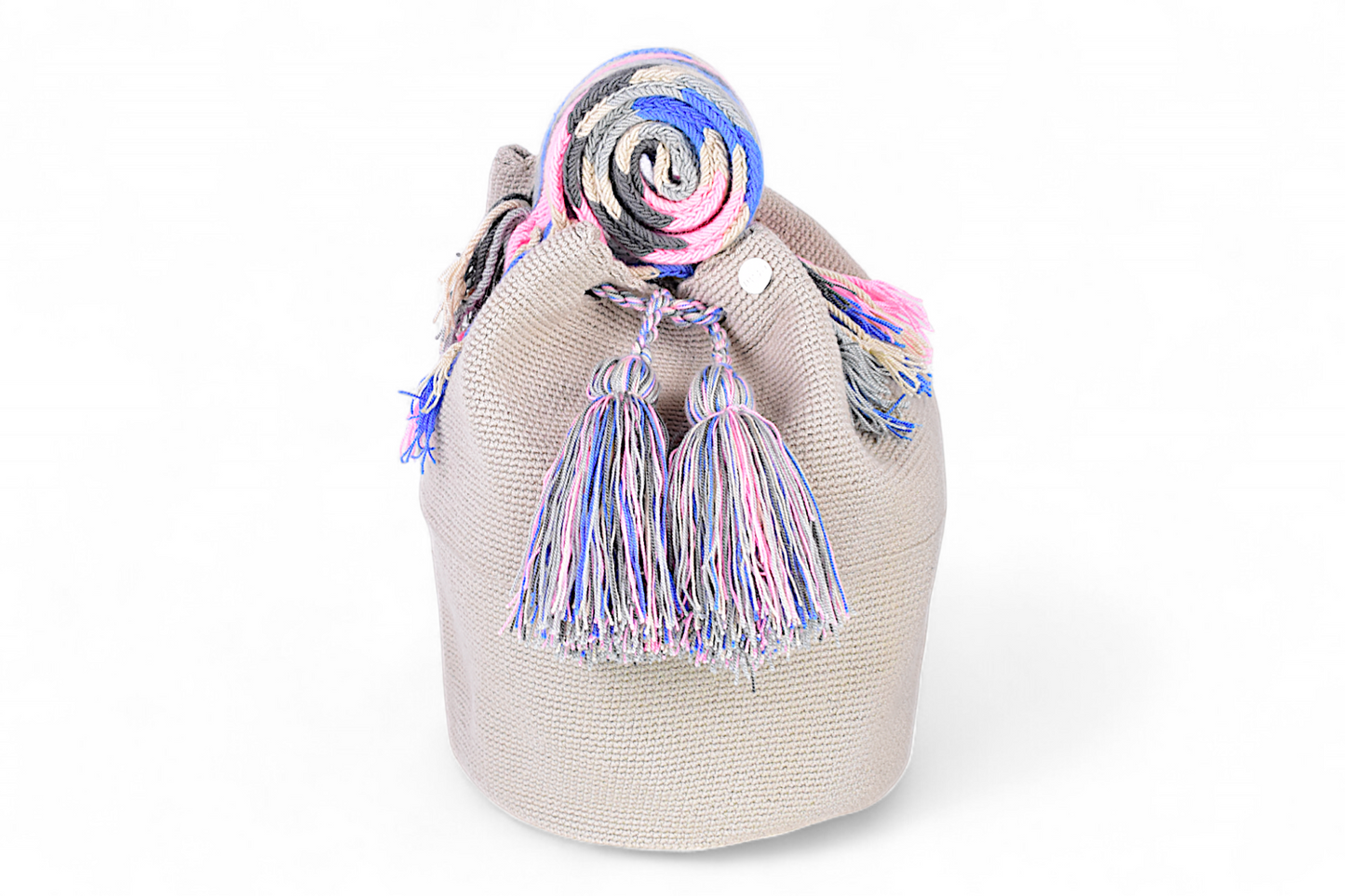 Large Light Grey Crocht Bag