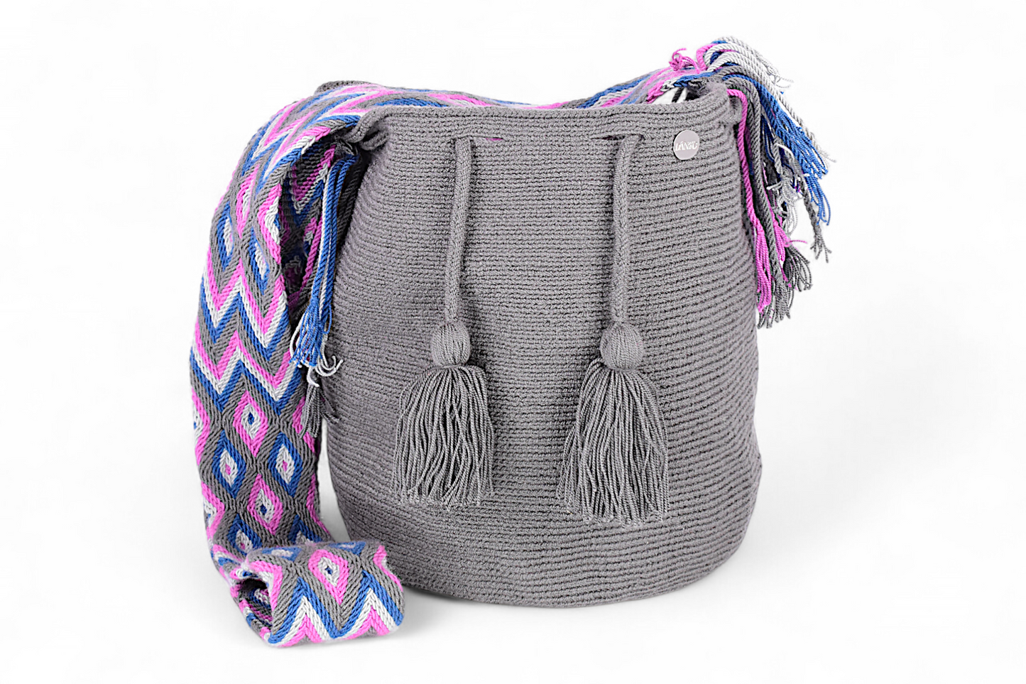 Large Dark Grey Bucket Bag