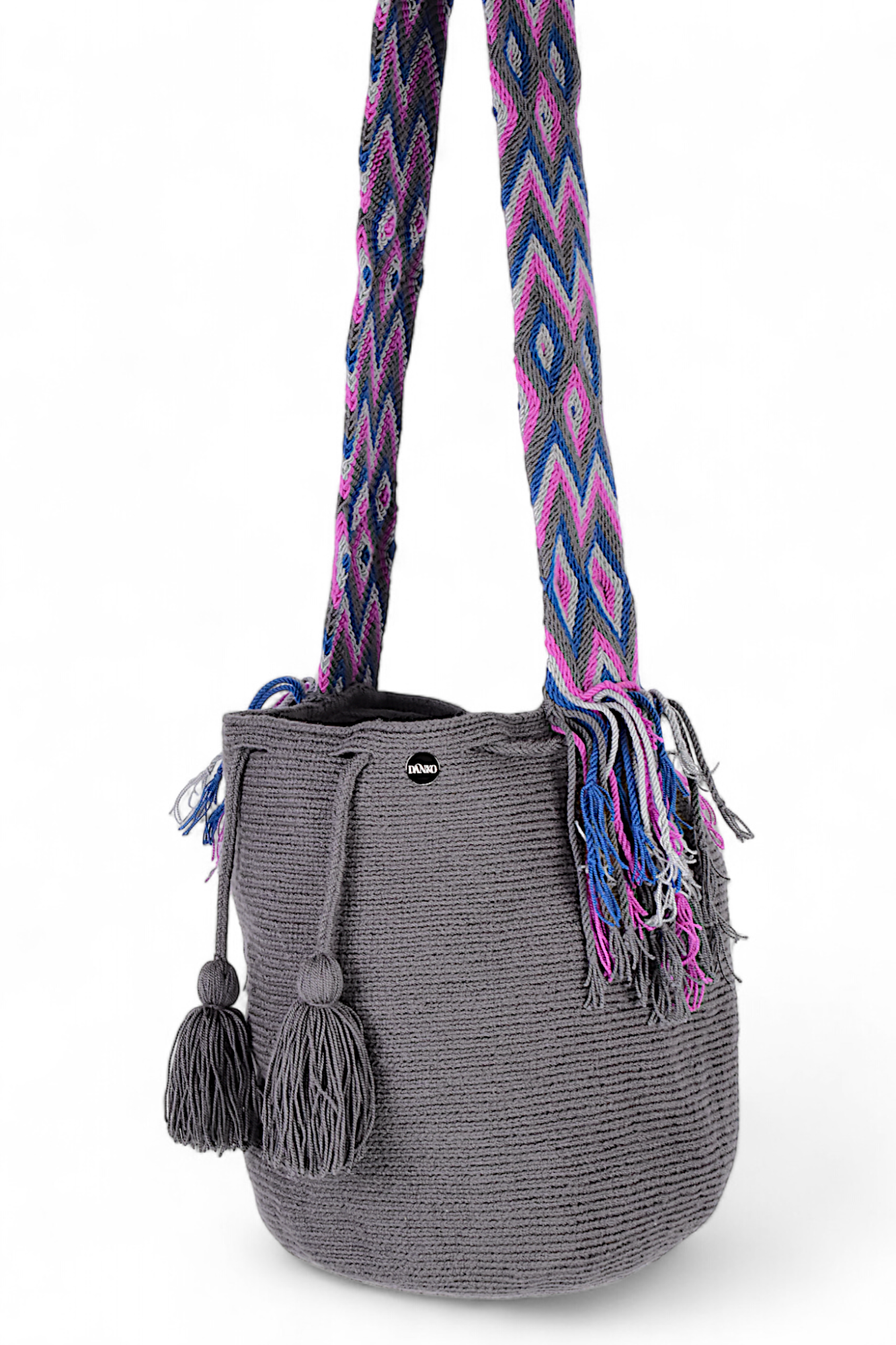 Large Dark Grey Bucket Bag