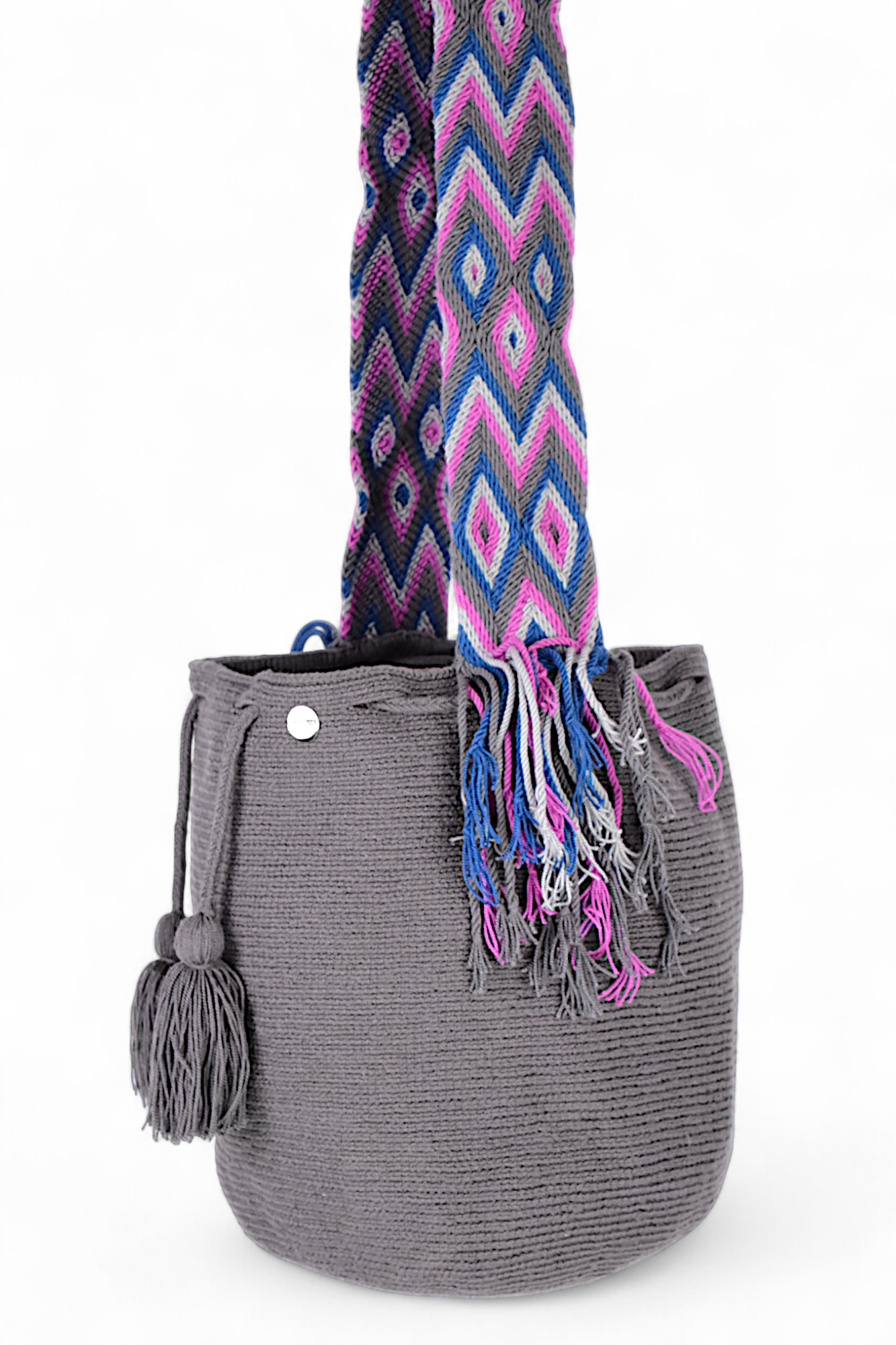 Large Dark Grey Bucket Bag
