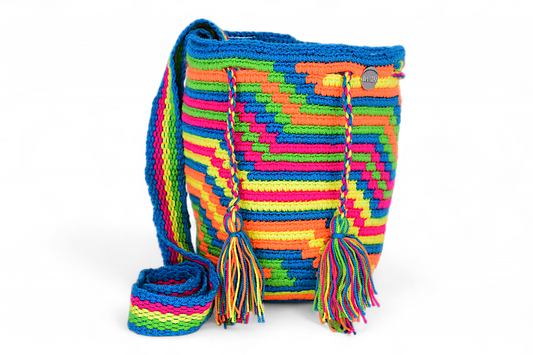 Small Crocet Bag with Multicolour Design