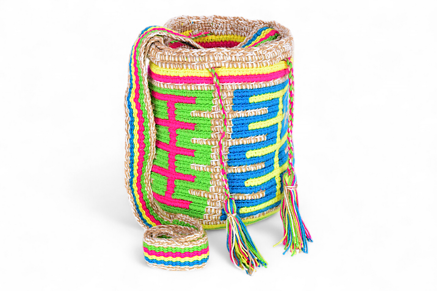 Small Boho Bag with Multicolour Design