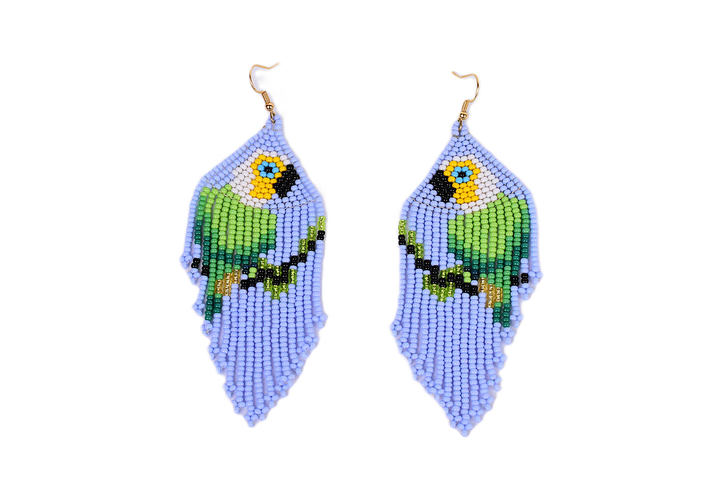 Pale Blue Parrot Earrings