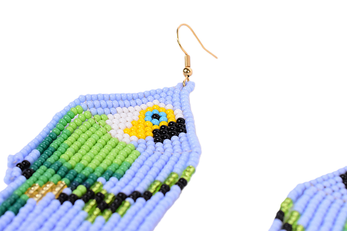 Pale Blue Parrot Earrings