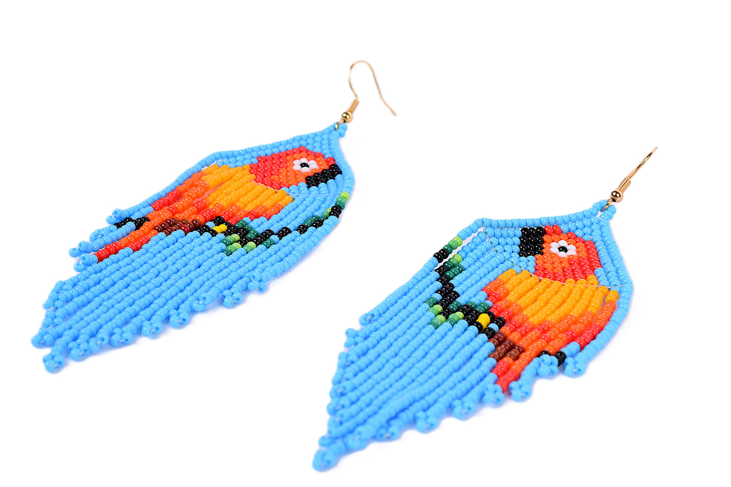 Sky Blue Parrot Earrings