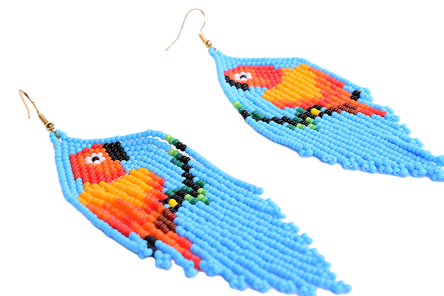 Sky Blue Parrot Earrings