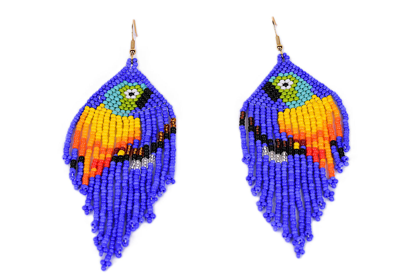 Royal Blue Parrot Earrings