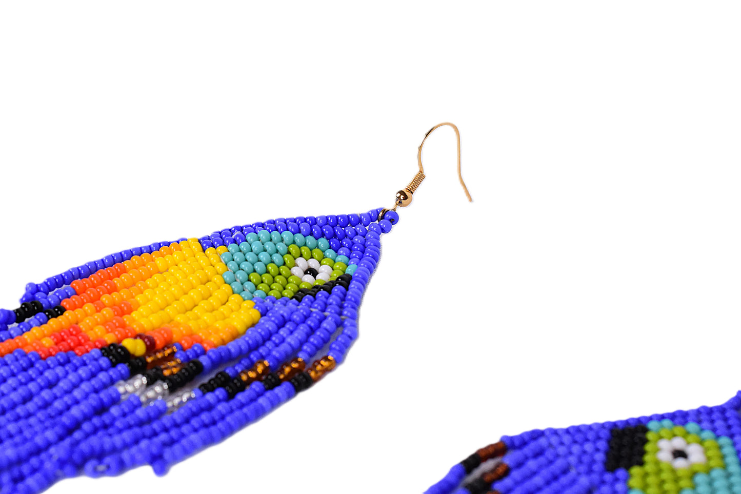 Royal Blue Parrot Earrings