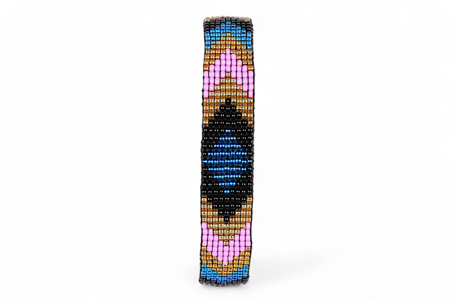 Blue Diamond Beaded Bracelet