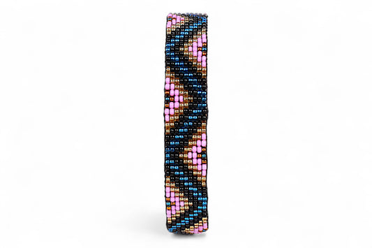 Blue & Pink Zig Zag Bracelet