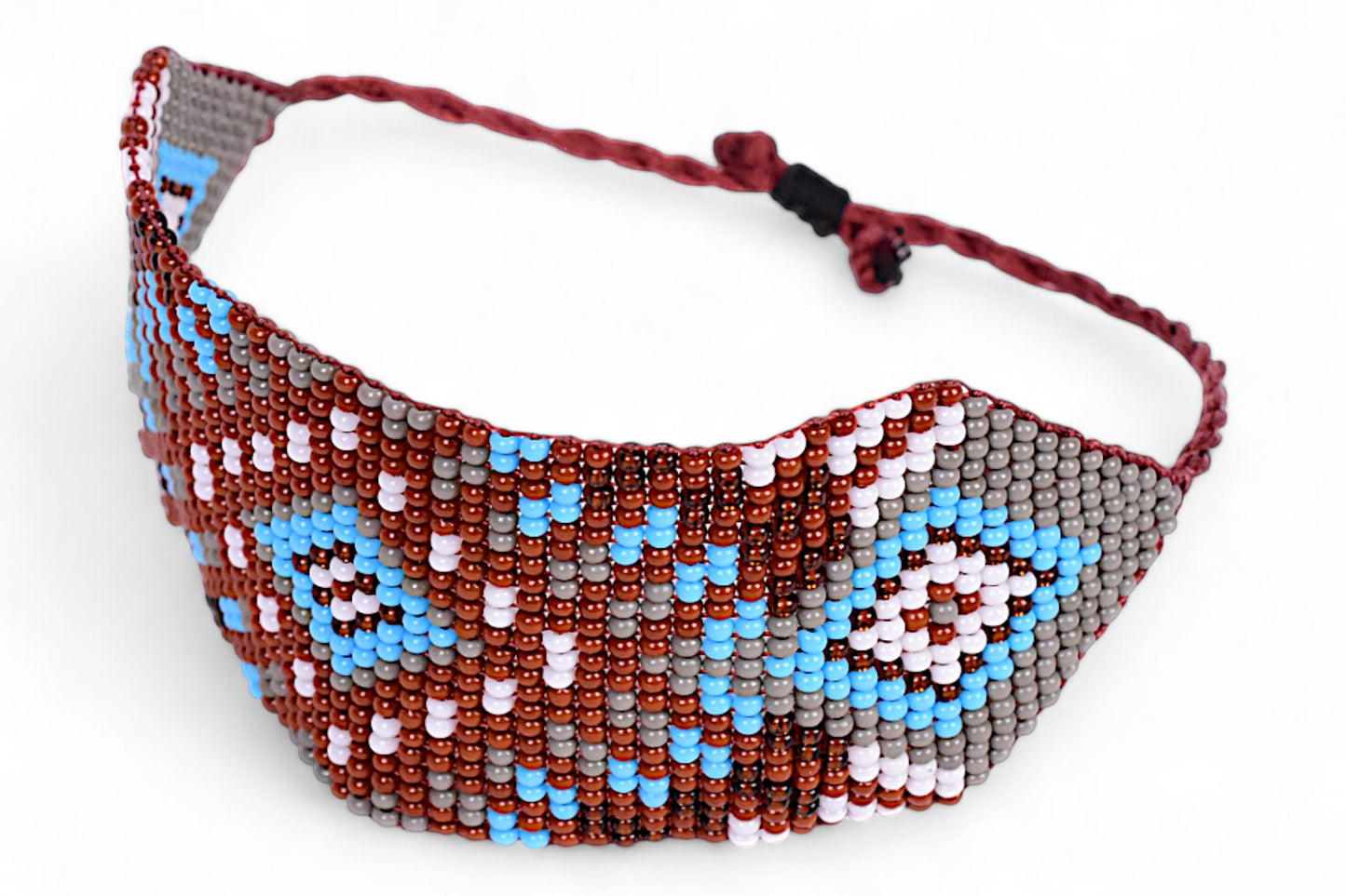 Large Brown Beaded Bracelet