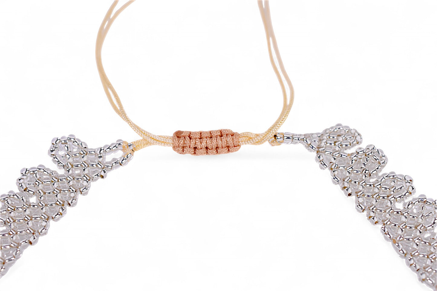 Silver Beaded Chocker Necklace (Medium)