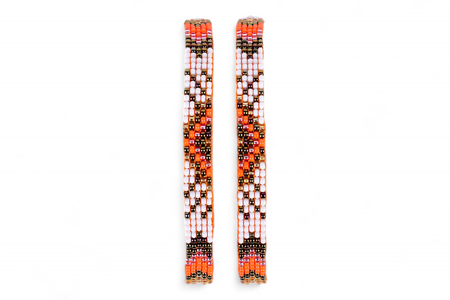 White & Orange Friendship Bracelet