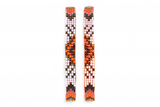 White & Orange Friendship Bracelet