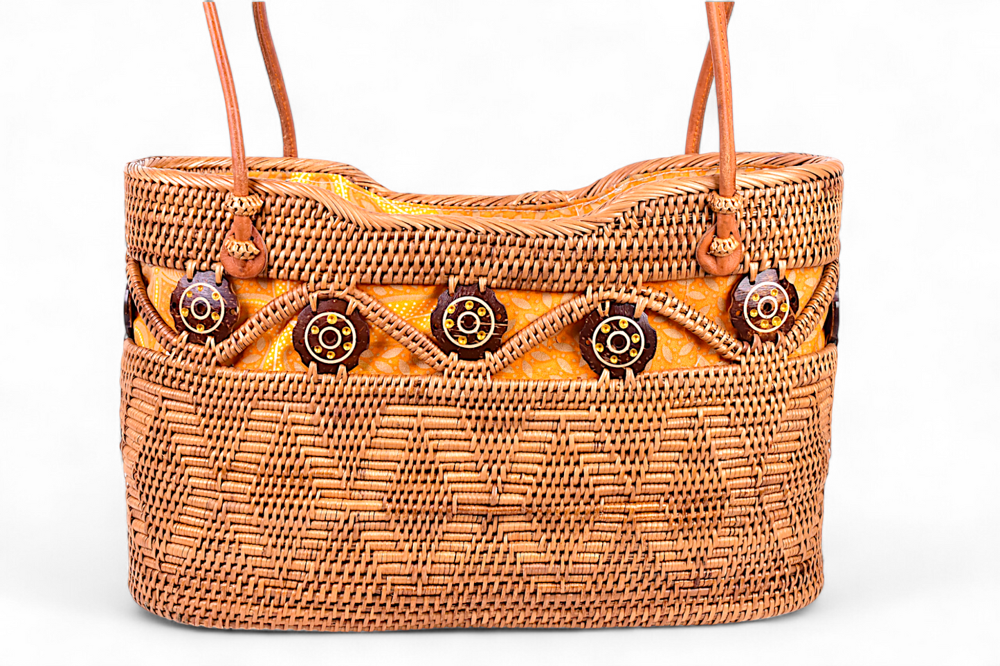 Handmade Rattan Bag - Coconut Tote