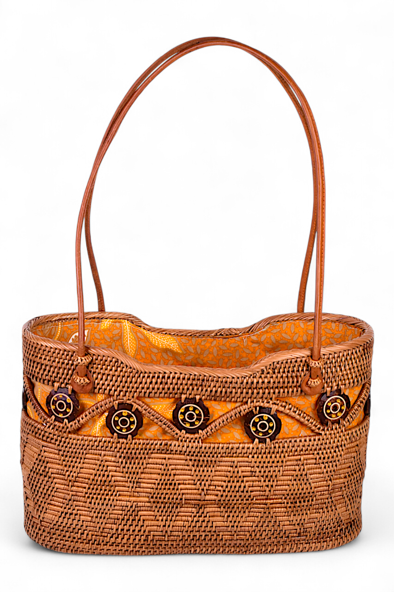 Handmade Rattan Bag - Coconut Tote