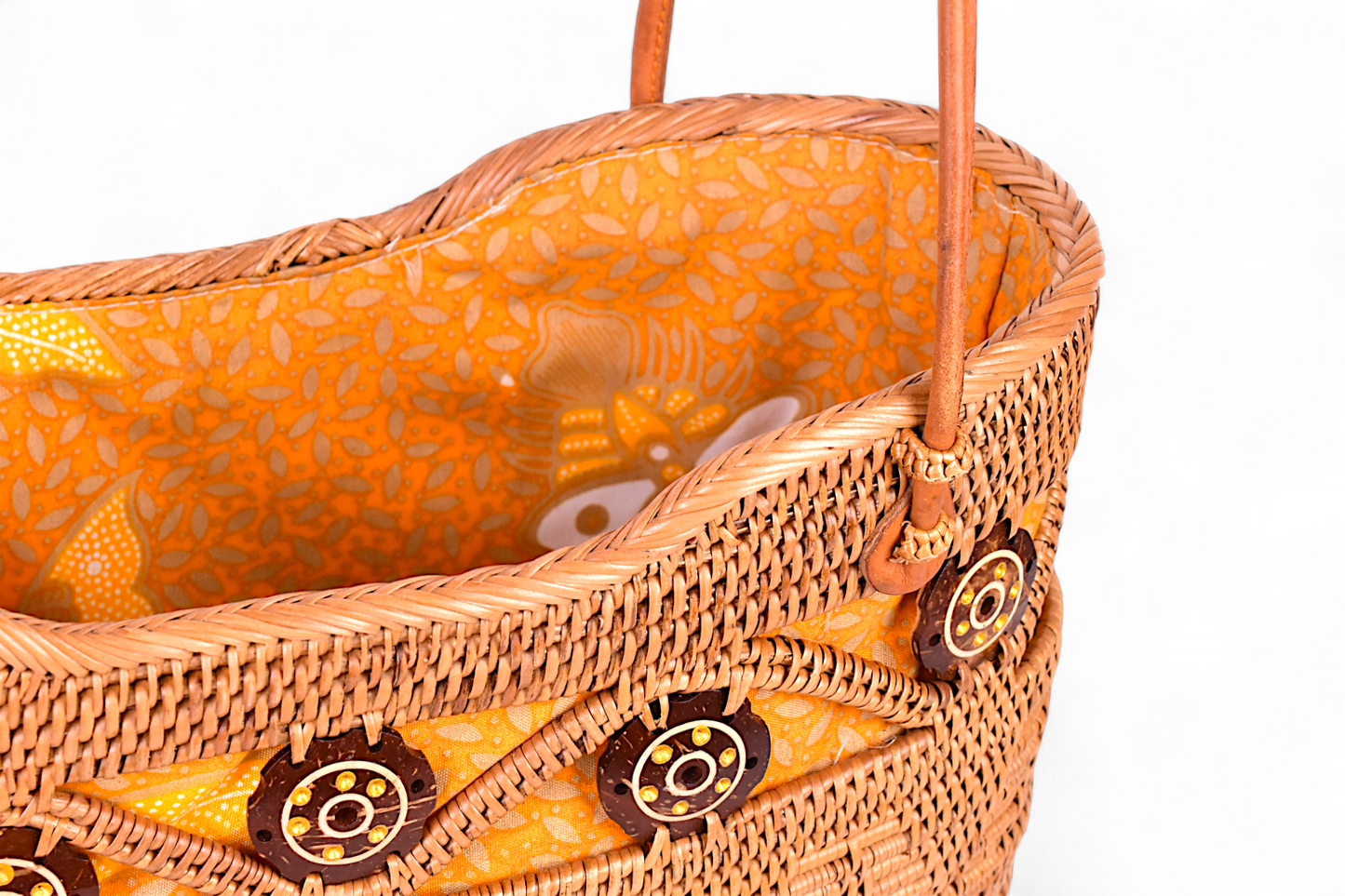 Handmade Rattan Bag - Coconut Tote