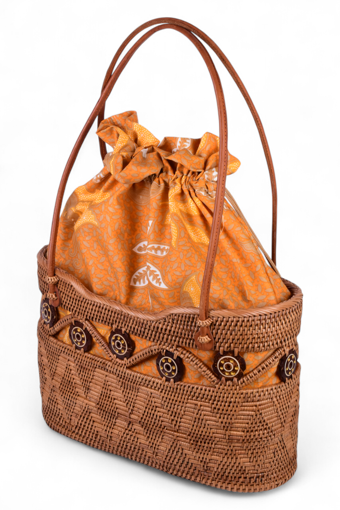 Handmade Rattan Bag - Coconut Tote