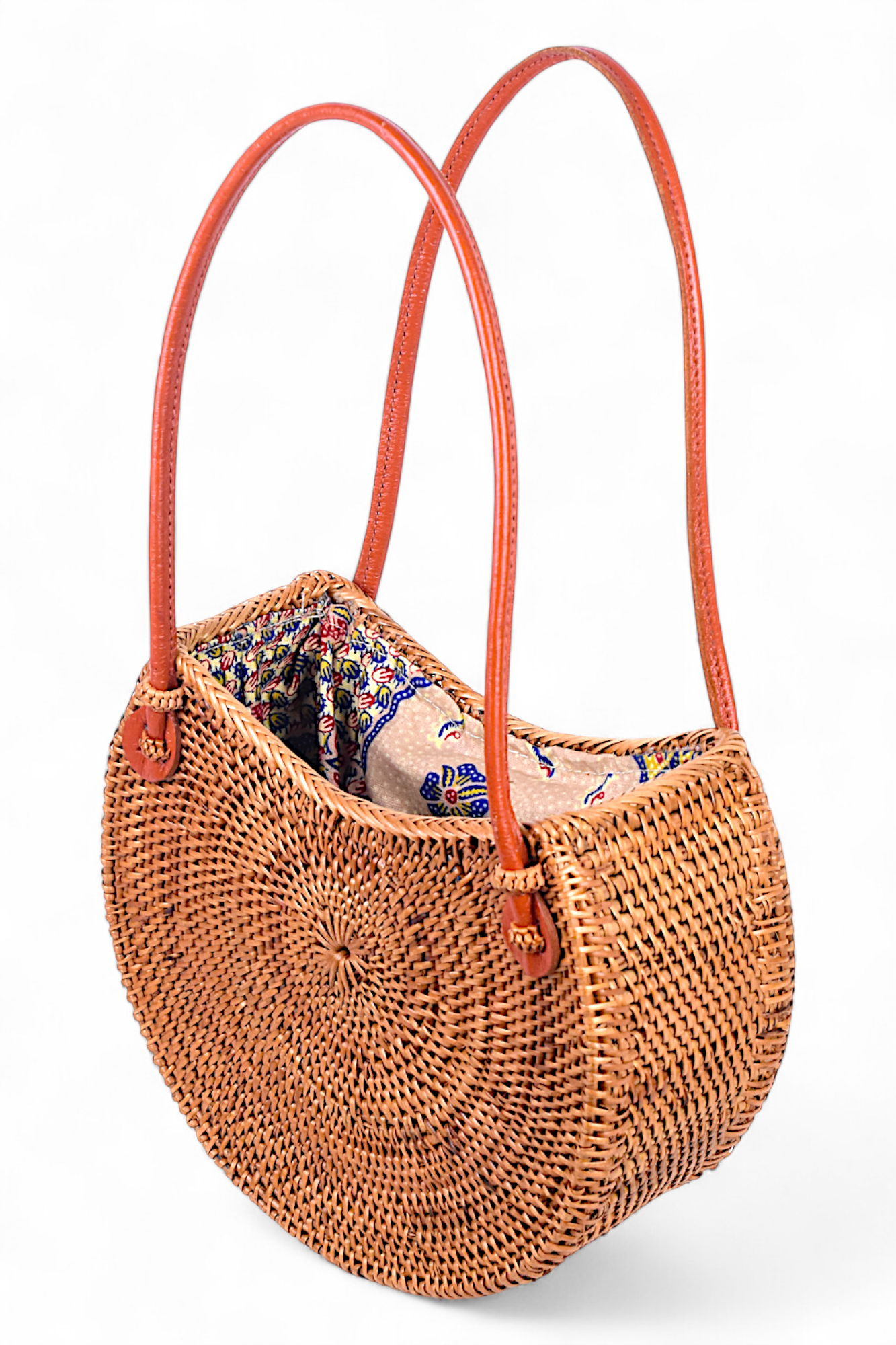 Handmade Rattan Bag - Round