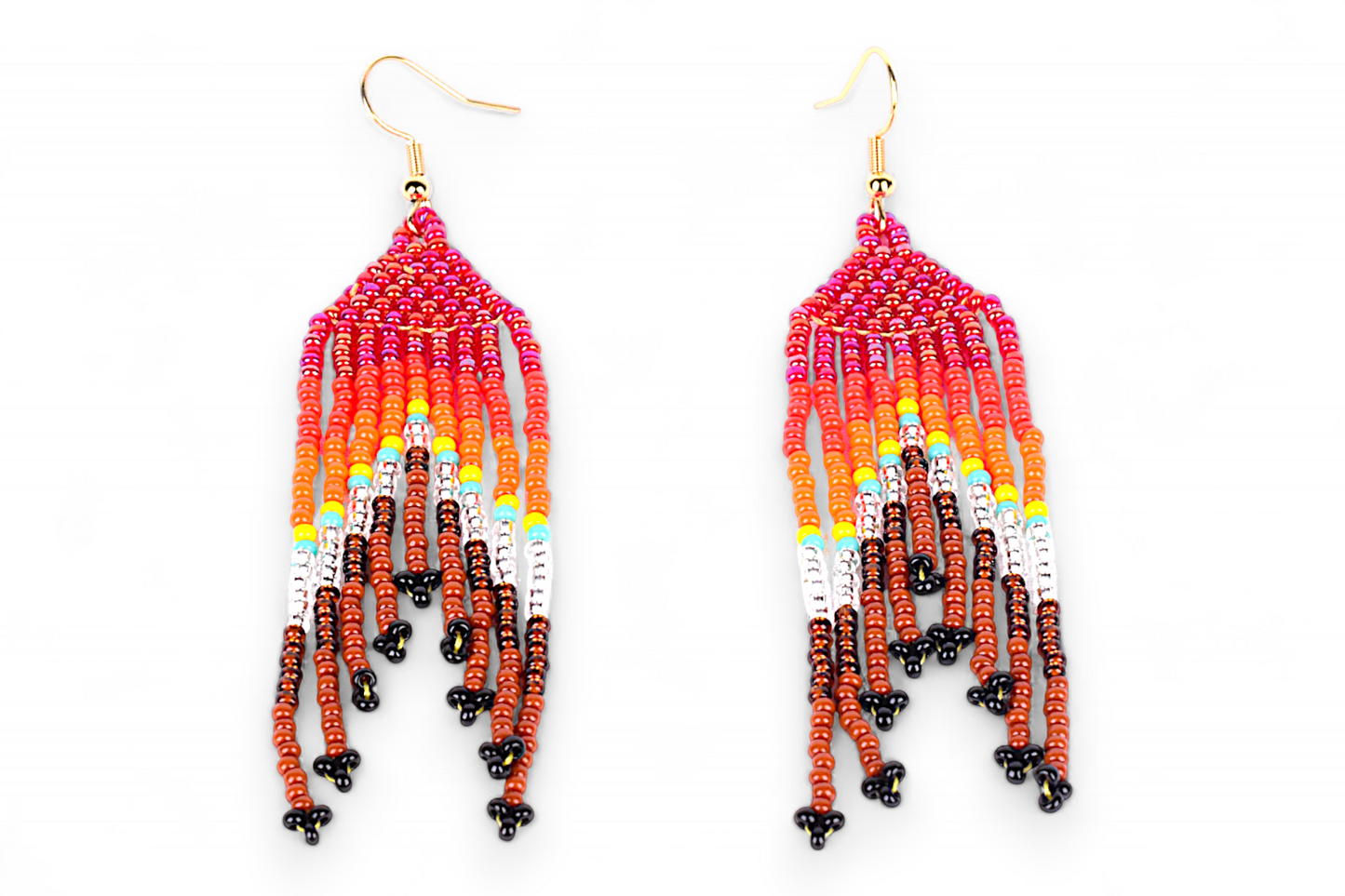 Small Mermaid Tail Earings - Pink & Orange