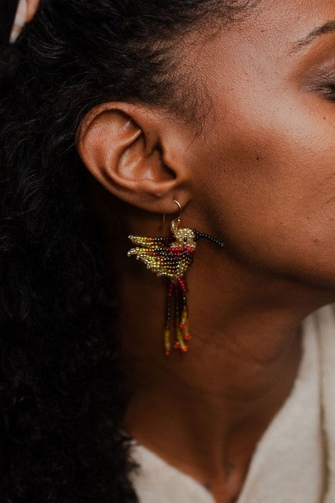 Gold Hummingbird Earings
