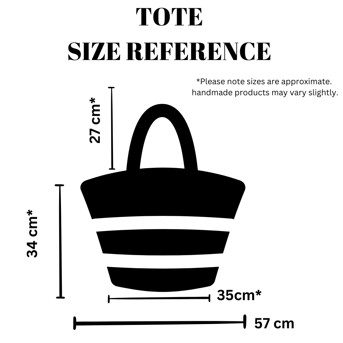 Handmade Black & White Tote Bag